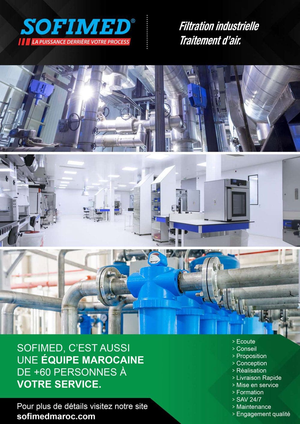 Filtration industrielle, traitement d'air